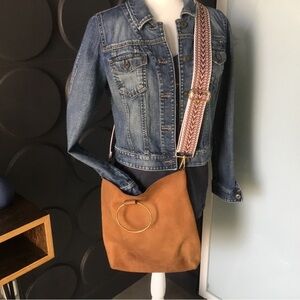 Sseko Ring Bag Madewell Crossbody Strap and Sseko Leather Strap